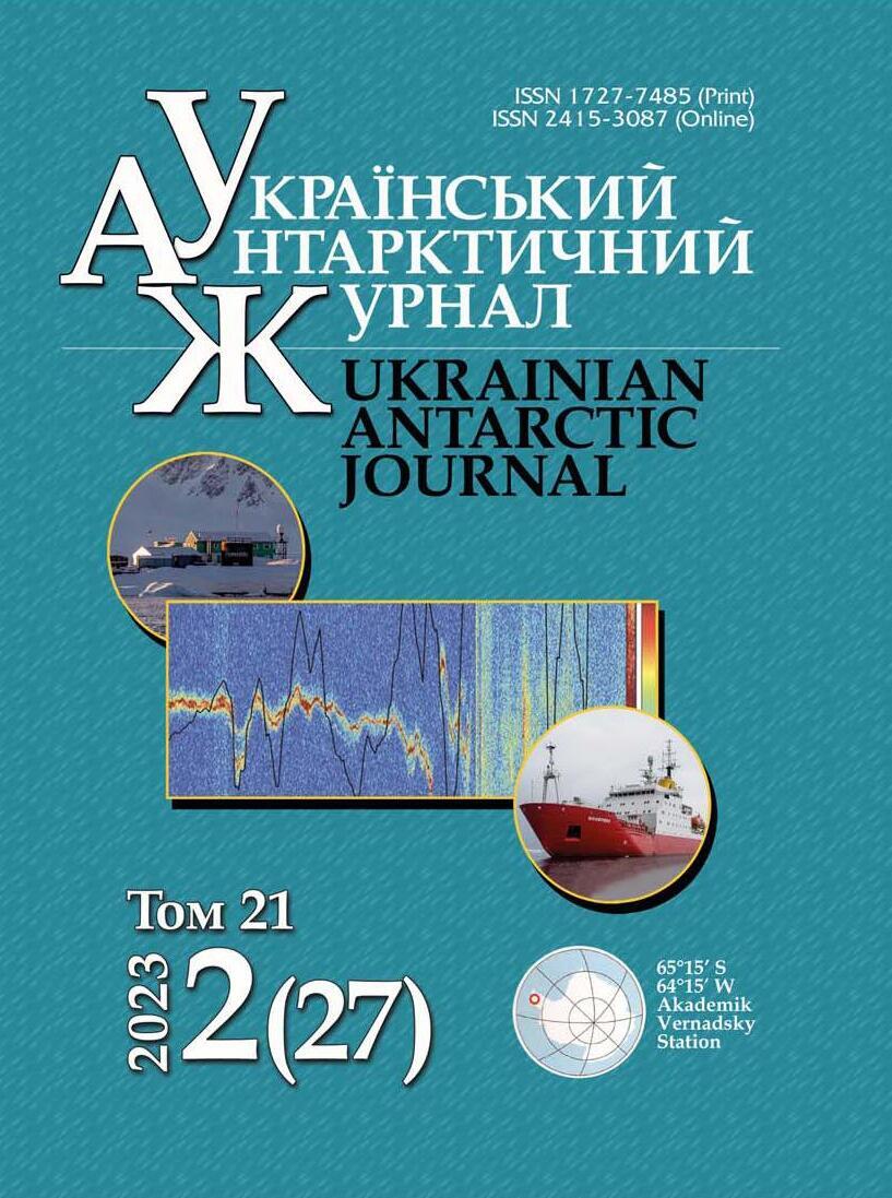 Spectrograms of the signal emitted from Vernadsky and received onboard RV Noosfera after reflection from the ionosphere, the black line shows the X component of the geomagnetic field measured at the Vernadsky AIA station. See paper Zalizovski et al. 2024 (page 195). Photo by S. Glotov and from the archive of the SI NASC